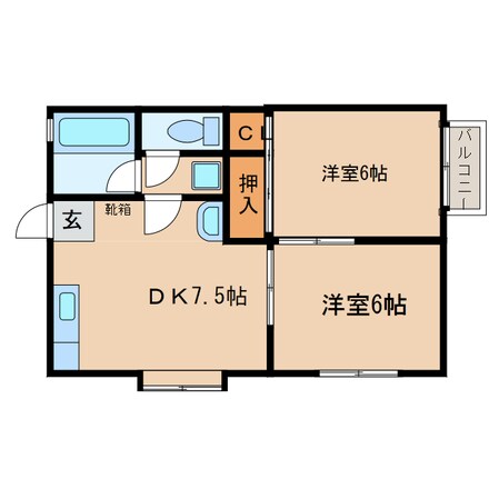 シャンポールⅡの物件間取画像